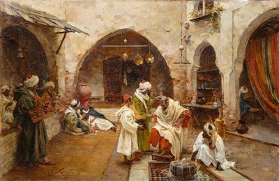 Der Barbier auf dem Souk von Enrique Simonet